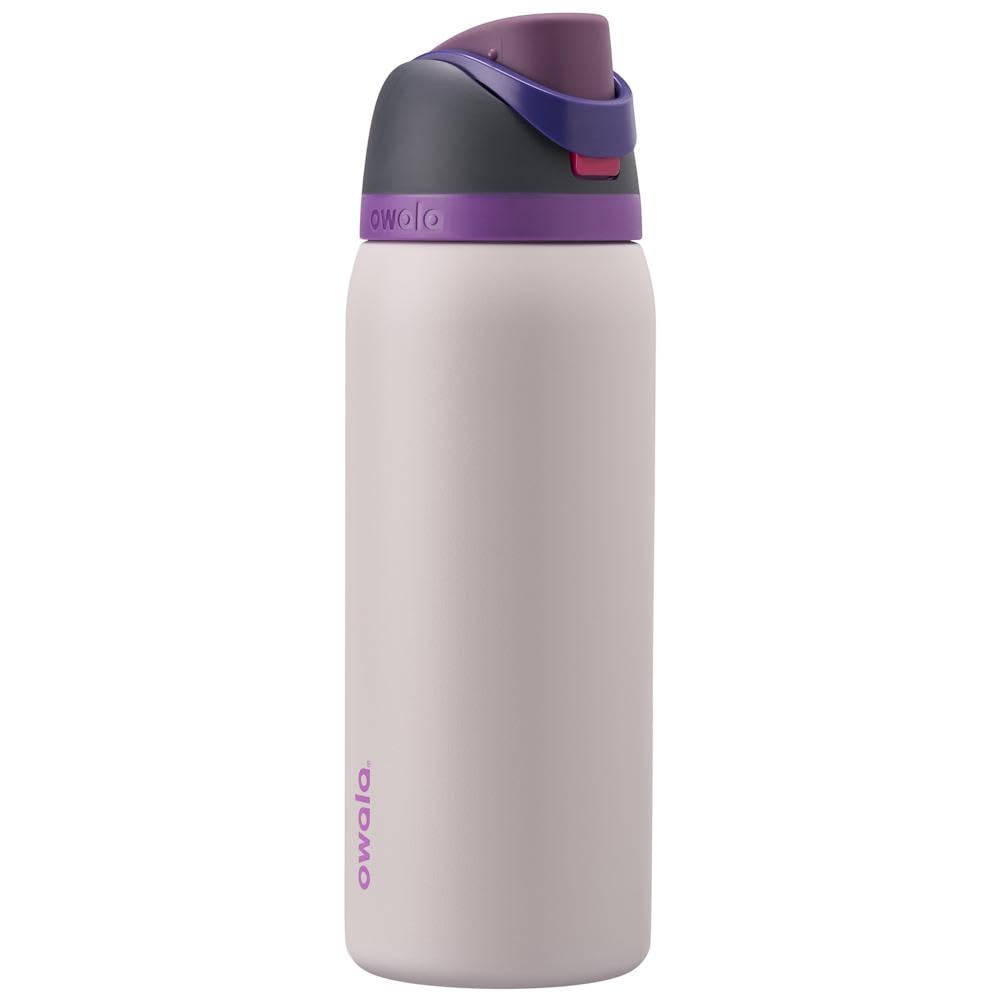Owala FreeSip Insulated Stainless Steel Water Bottle with Straw, BPA-Free Sports Water Bottle, Great for Travel, 24 Oz, Very, Very Dark | Insulated, with Straw, for Sports, Travel, and School, BPA-Free