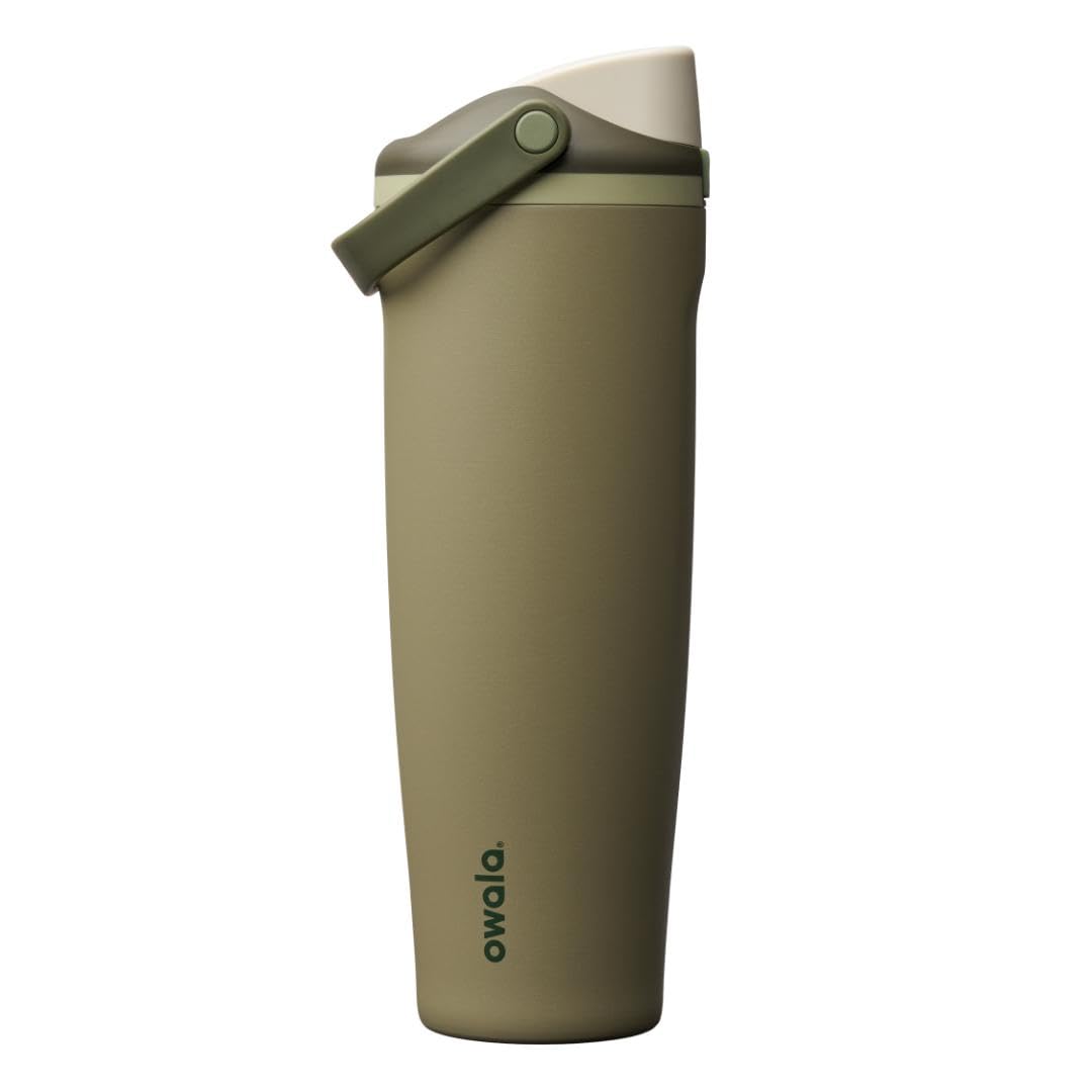 Owala FreeSip Sway Insulated Stainless Steel Water Bottle with Two-Way Spout, Built-In Straw and Bucket Handle, Made for Travel, School, and Sports, 30oz, BPA Free, Leak Proof, Foggy Tide