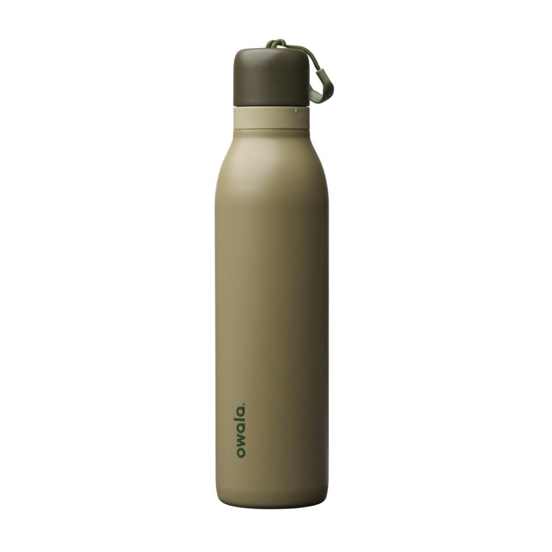 Owala FreeSip Twist Insulated Stainless Steel Water Bottle with Straw for Sports and Travel, BPA-Free, 24-oz, Black Cherry