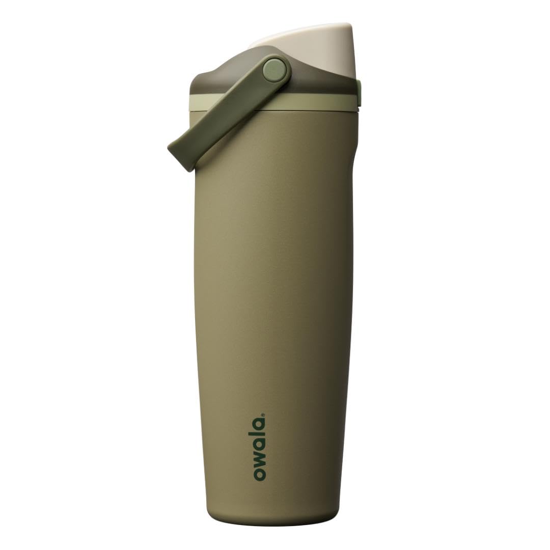 Owala FreeSip Sway Insulated Stainless Steel Water Bottle with Two-Way Spout, Built-In Straw and Bucket Handle, Made for Travel, School, and Sports, 40oz, BPA Free, Leak Proof, Putting Green