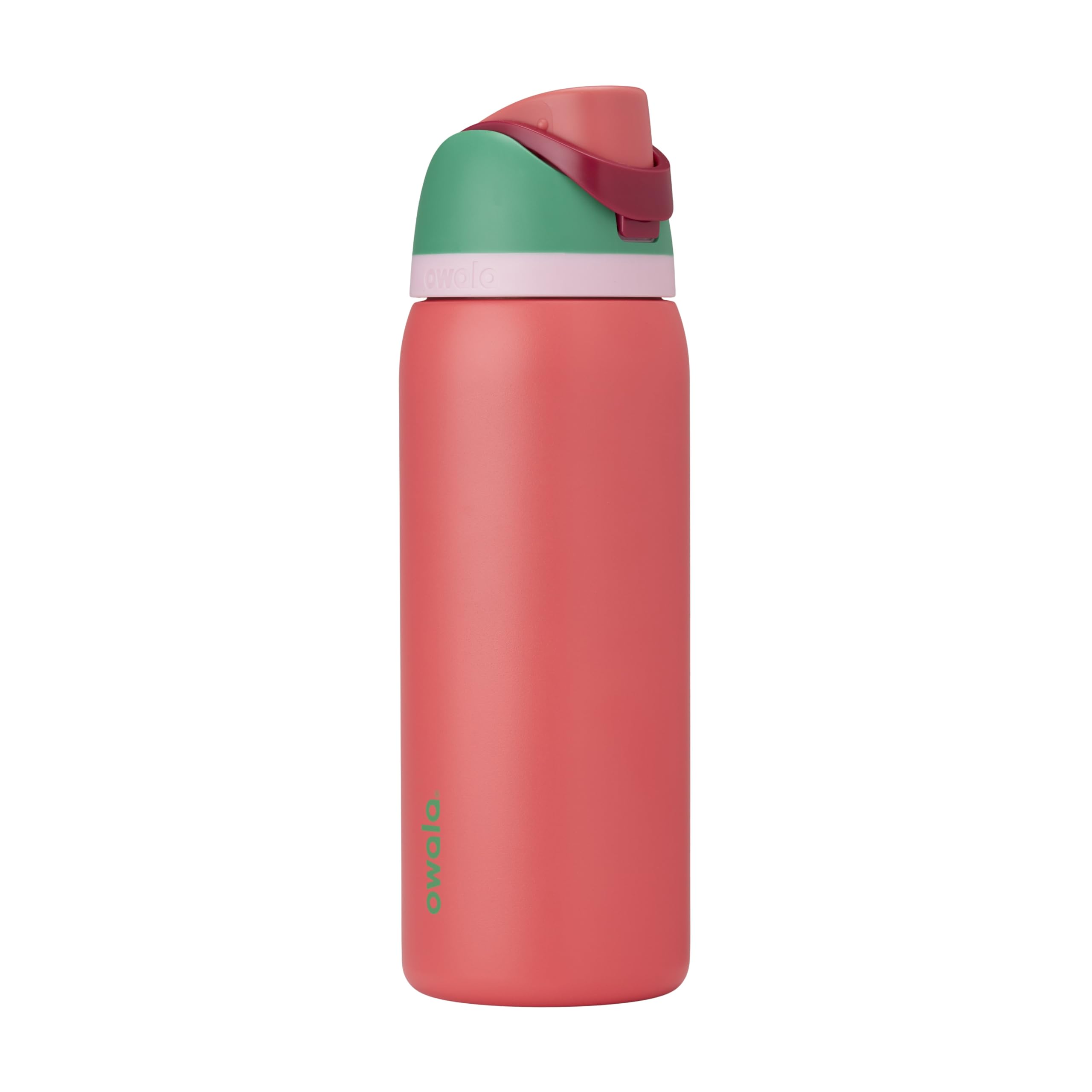 Owala FreeSip Insulated Stainless Steel Water Bottle with Straw, BPA-Free Sports Water Bottle, Great for Travel, 24 Oz, Black Cherry