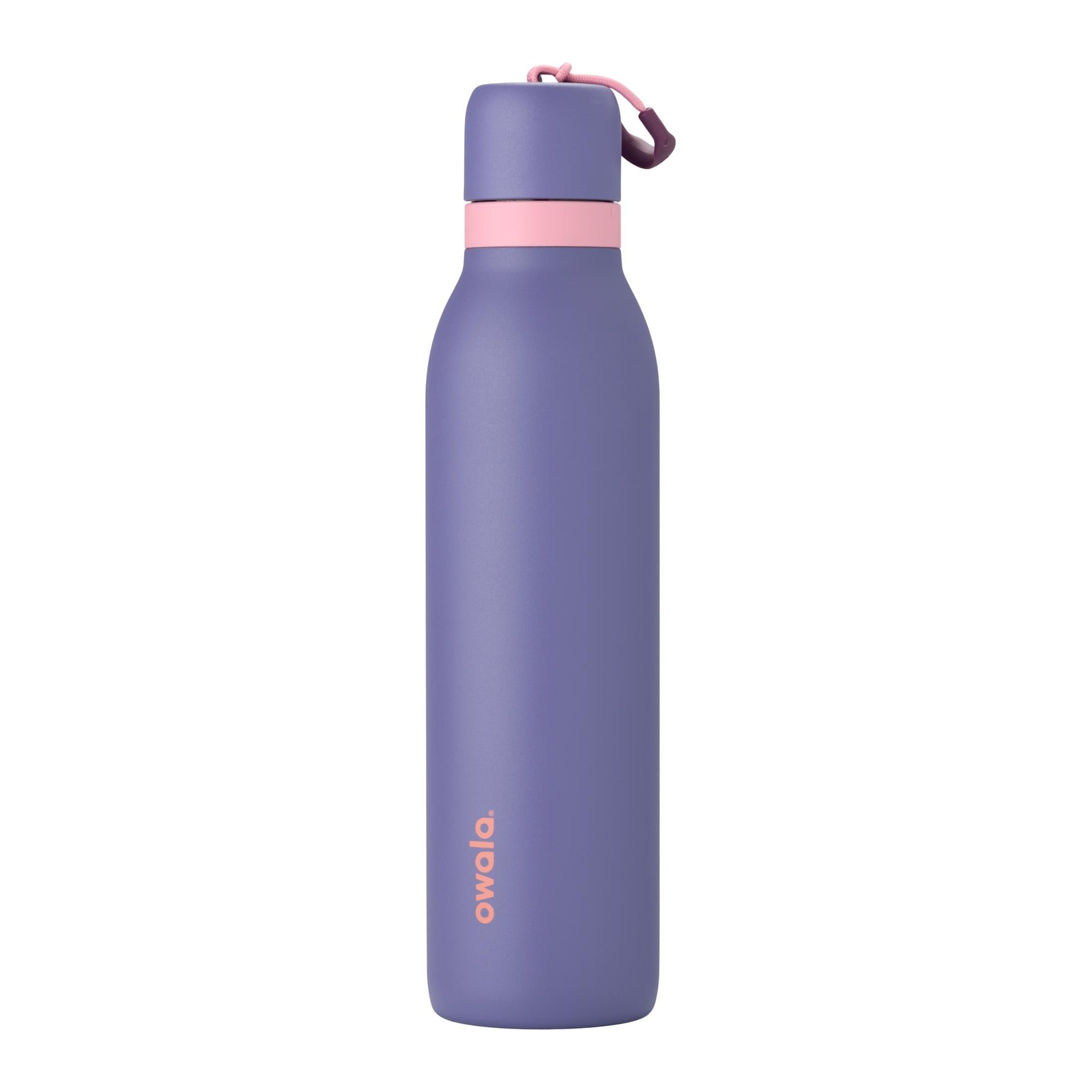 Owala FreeSip Twist Insulated Stainless Steel Water Bottle with Straw for Sports and Travel, BPA-Free, 24-oz, Black Cherry