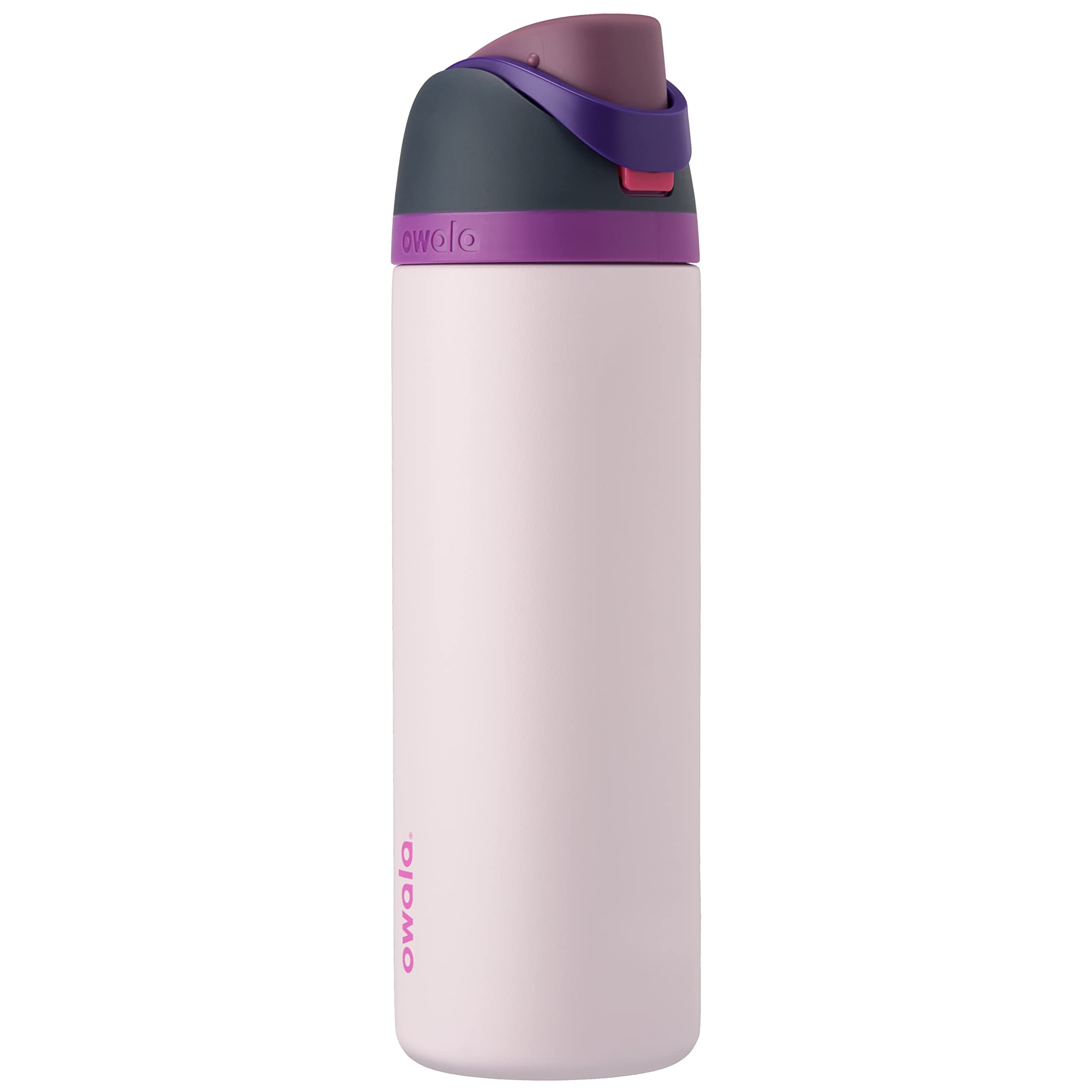 Owala FreeSip Insulated Stainless Steel Water Bottle with Straw, BPA-Free Sports Water Bottle, Great for Travel, 24 Oz, Black Cherry