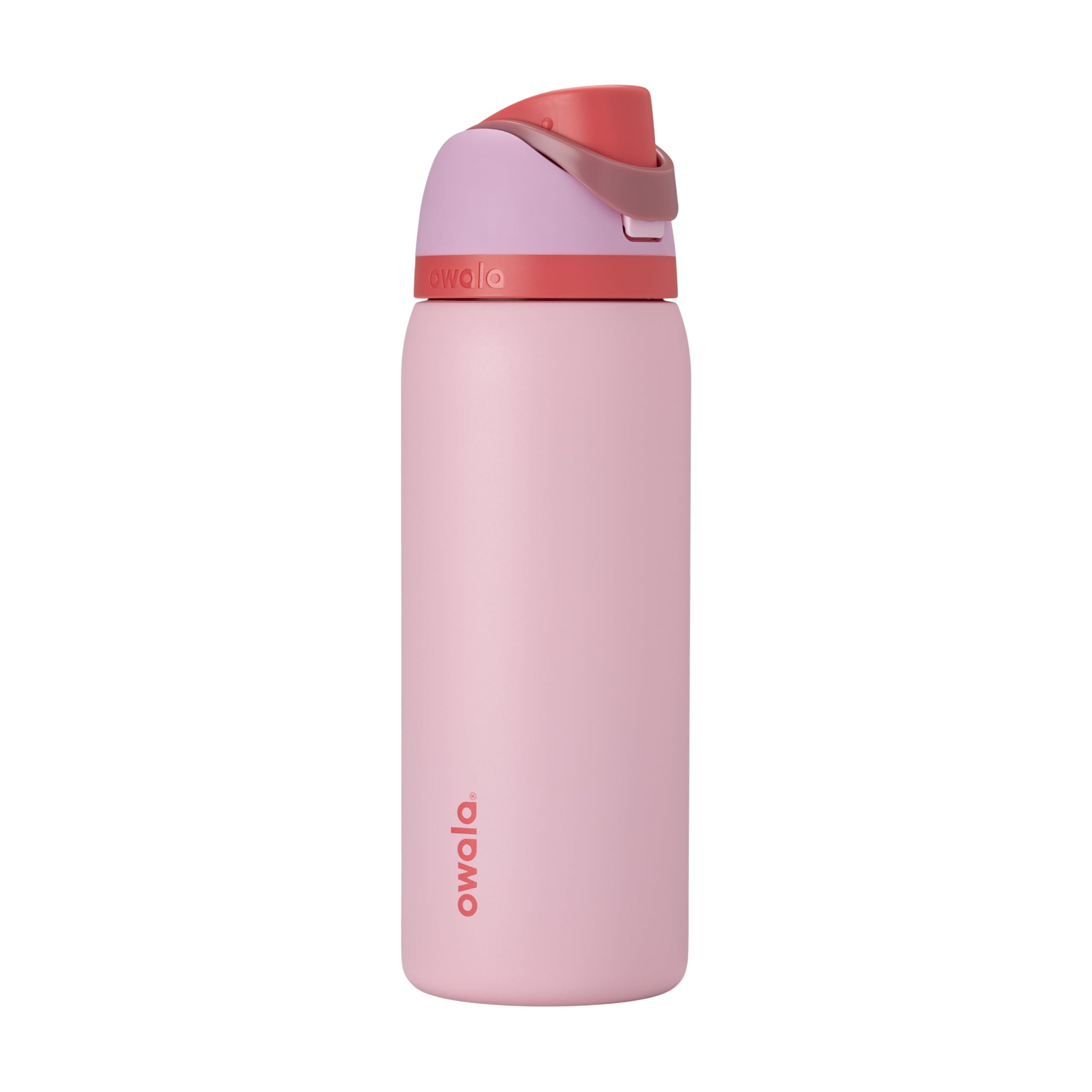Owala FreeSip Insulated Stainless Steel Water Bottle with Straw, BPA-Free Sports Water Bottle, Great for Travel, 24 Oz, Black Cherry