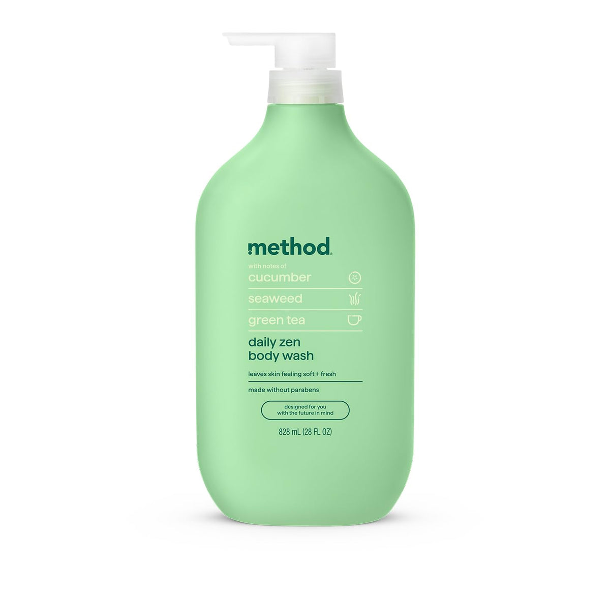 Method Body Wash, Sea + Surf, Paraben and Phthalate Free, 28 oz, (Pack of 1)