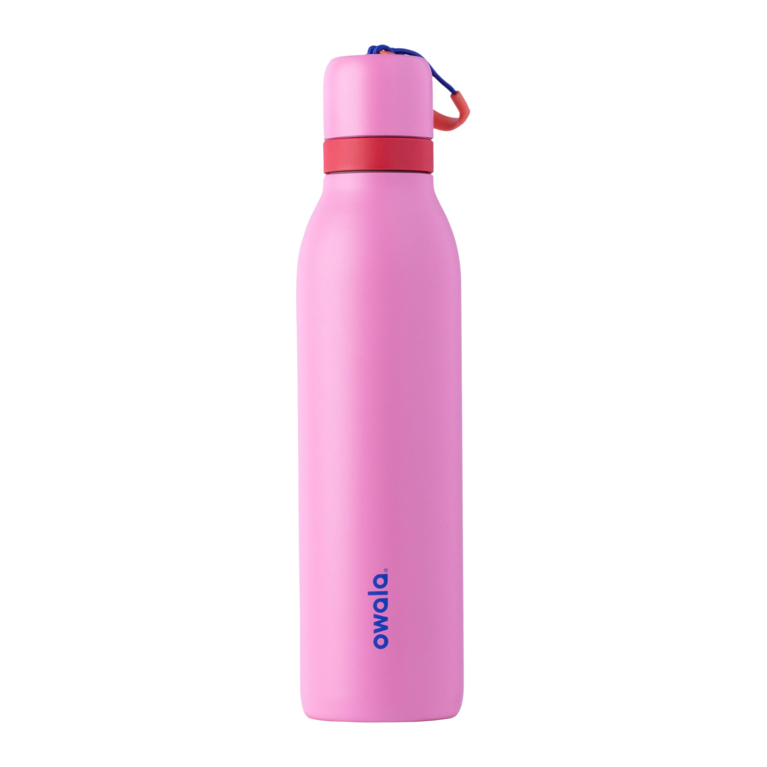 Owala FreeSip Twist Insulated Stainless Steel Water Bottle with Straw for Sports and Travel, BPA-Free, 24-oz, Black Cherry