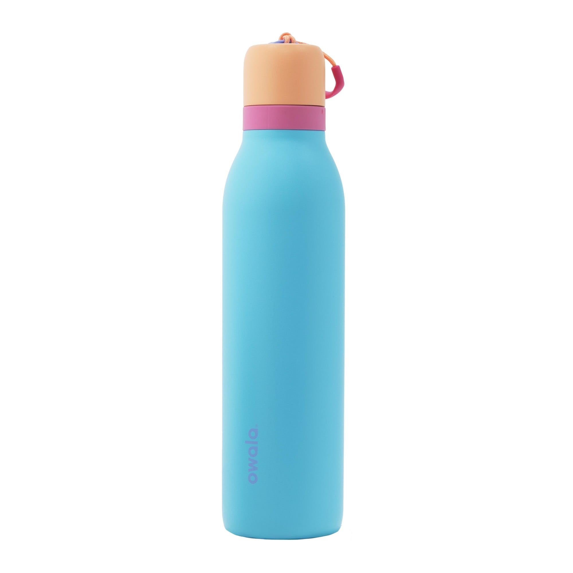 Owala FreeSip Twist Insulated Stainless Steel Water Bottle with Straw for Sports and Travel, BPA-Free, 24-oz, Black Cherry