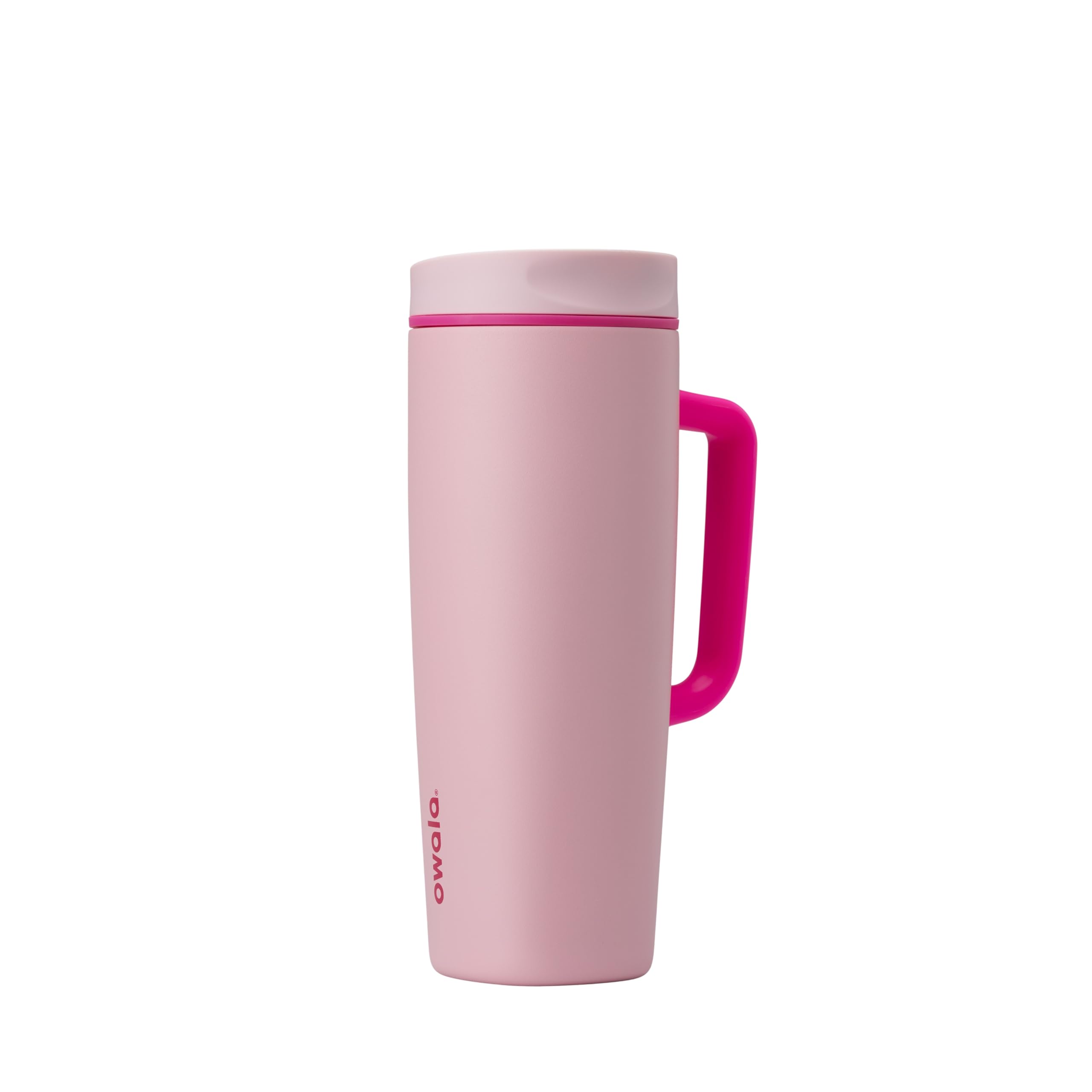 Owala SmoothSip Slider Insulated Stainless Steel Coffee Tumbler, Reusable Iced Coffee Cup, Hot Coffee Travel Mug, BPA Free 20 oz, In Bloom