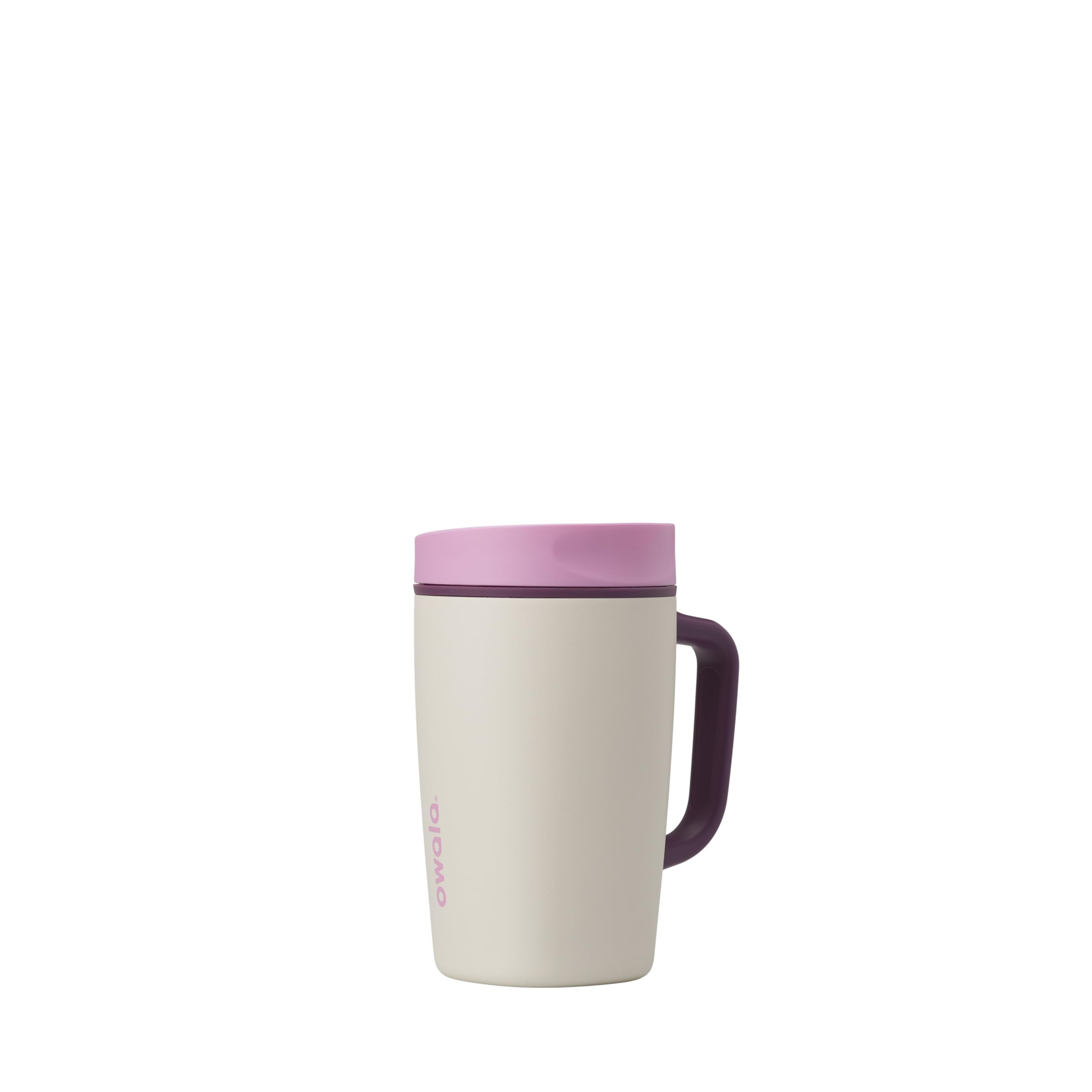 Owala SmoothSip Slider Insulated Stainless Steel Coffee Tumbler, Reusable Iced Coffee Cup, Hot Coffee Travel Mug, BPA Free 20 oz, In Bloom