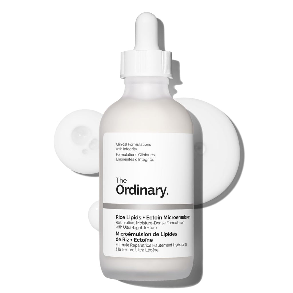 The Ordinary Rice Lipids + Ectoin Microemulsion Moisturizer for Dry Skin, Soothing Hydration, Barrier Repair, Reduced Redness