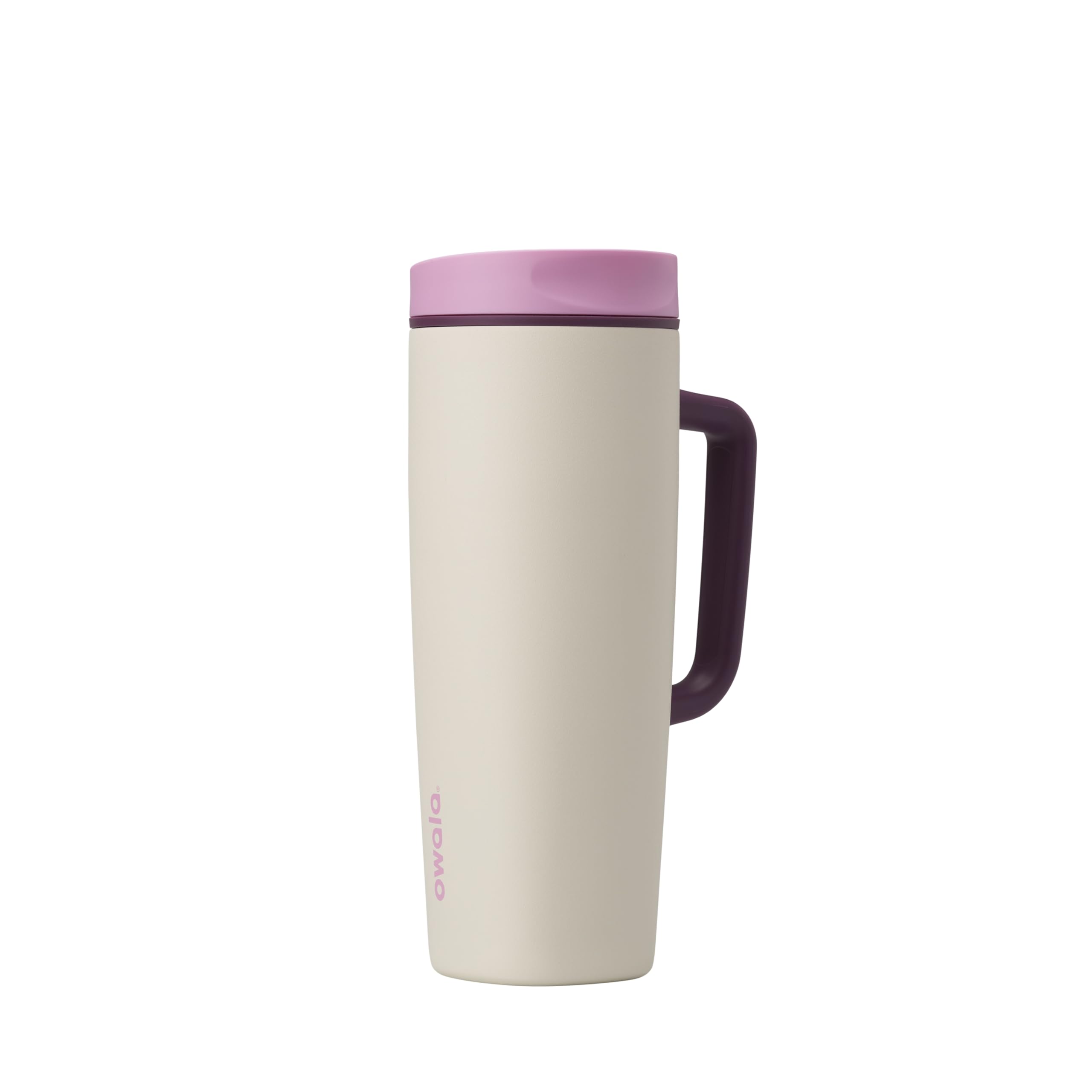Owala SmoothSip Slider Insulated Stainless Steel Coffee Tumbler, Reusable Iced Coffee Cup, Hot Coffee Travel Mug, BPA Free 20 oz, In Bloom