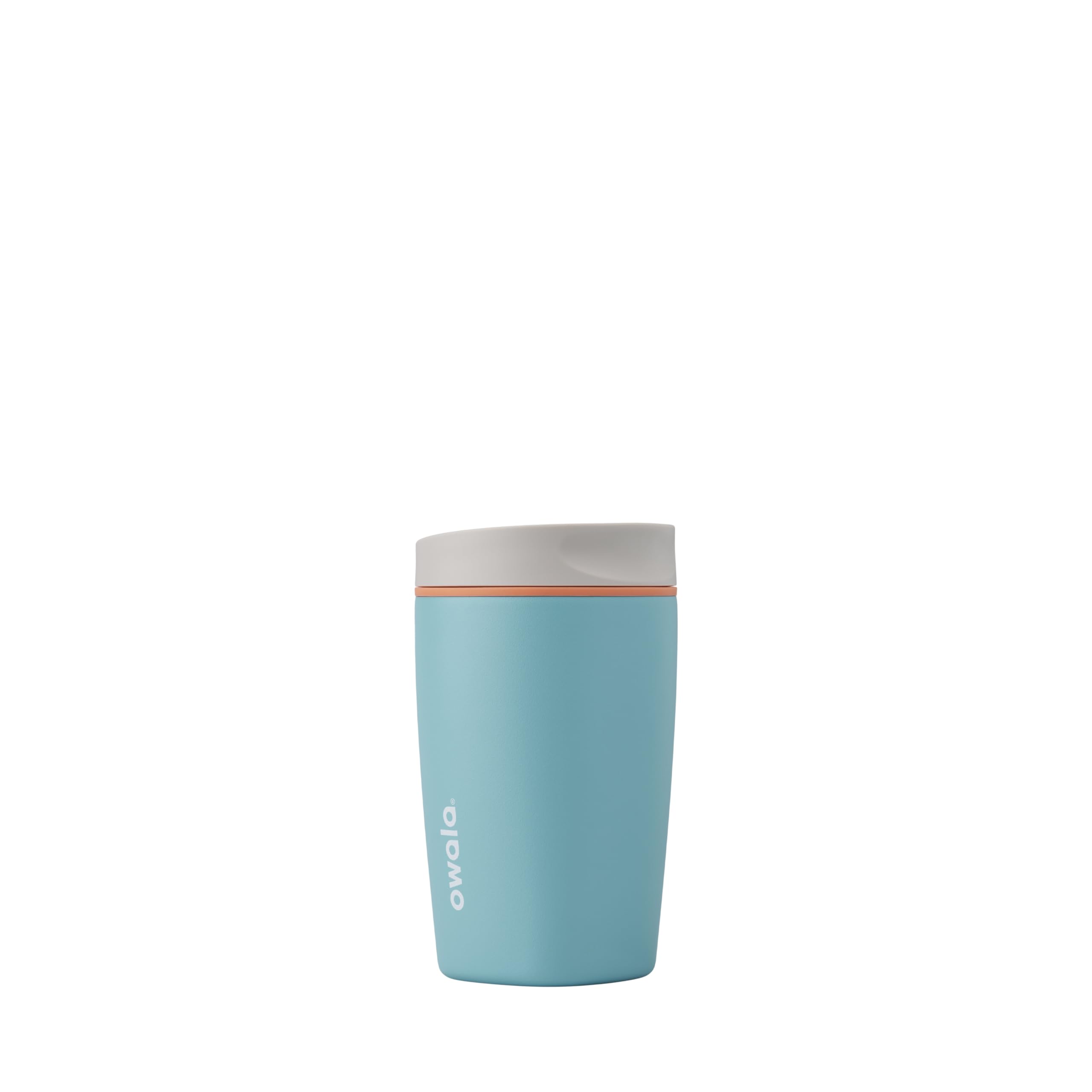 Owala SmoothSip Slider Insulated Stainless Steel Coffee Tumbler, Reusable Iced Coffee Cup, Hot Coffee Travel Mug, BPA Free 20 oz, In Bloom