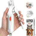 CATPICK 2-in-1 Cat Nail Clippers & Dog Nail Clippers Trimmers for Large Medium Small Dogs Cats Claw Trimmer Quick Sensor and Safety Guard USB Rechargeable with 2 LED Lights Dogs Nail Trimmer
