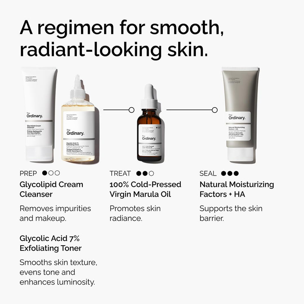 The Ordinary 100% Cold-Pressed Virgin Marula Oil, Antioxidant-Rich, Unrefined Oil for Radiant Skin, 1 Fl Oz