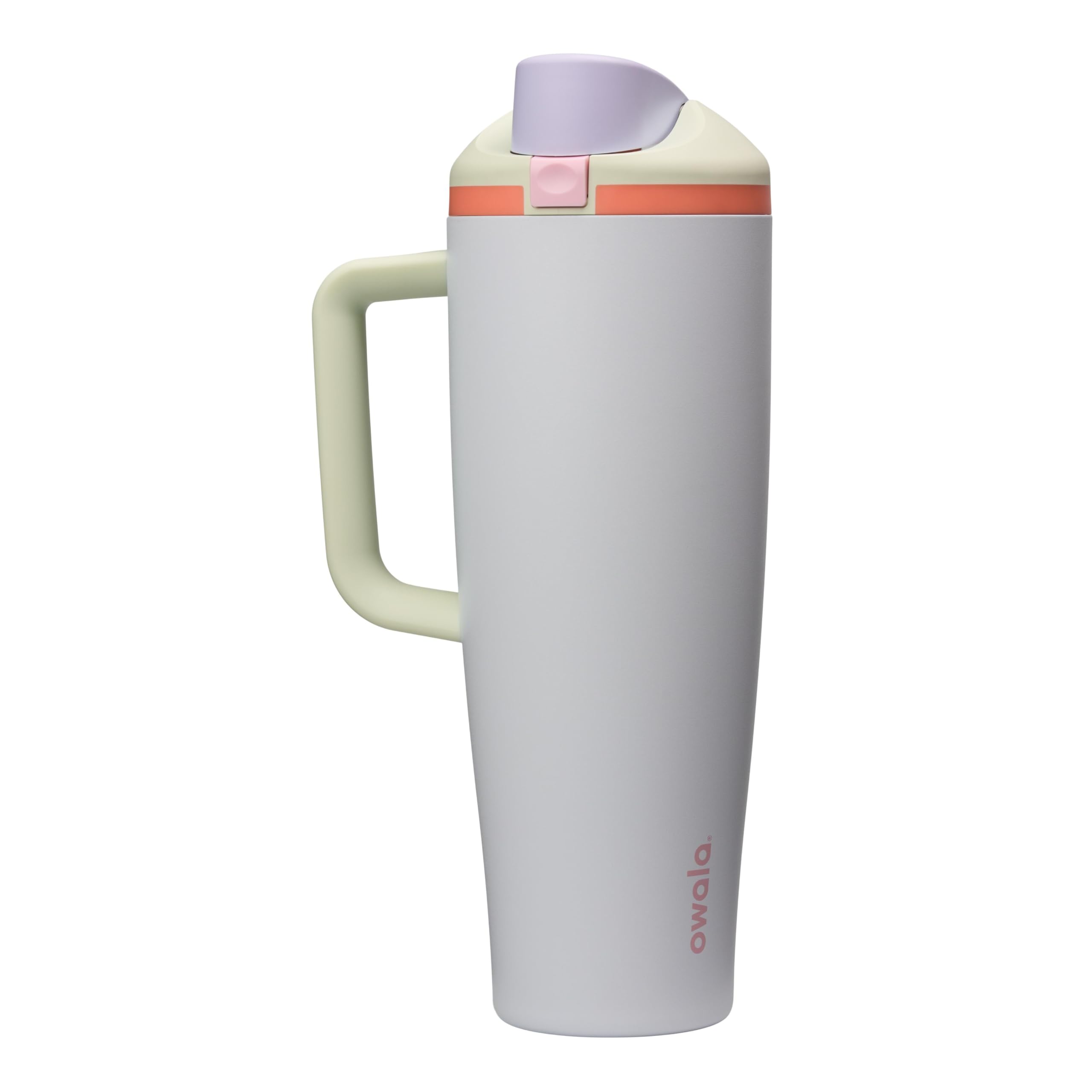 Owala FreeSip Tumbler - Stainless Steel-40-oz.-Orange/Tan(Sparkling Sherbet)