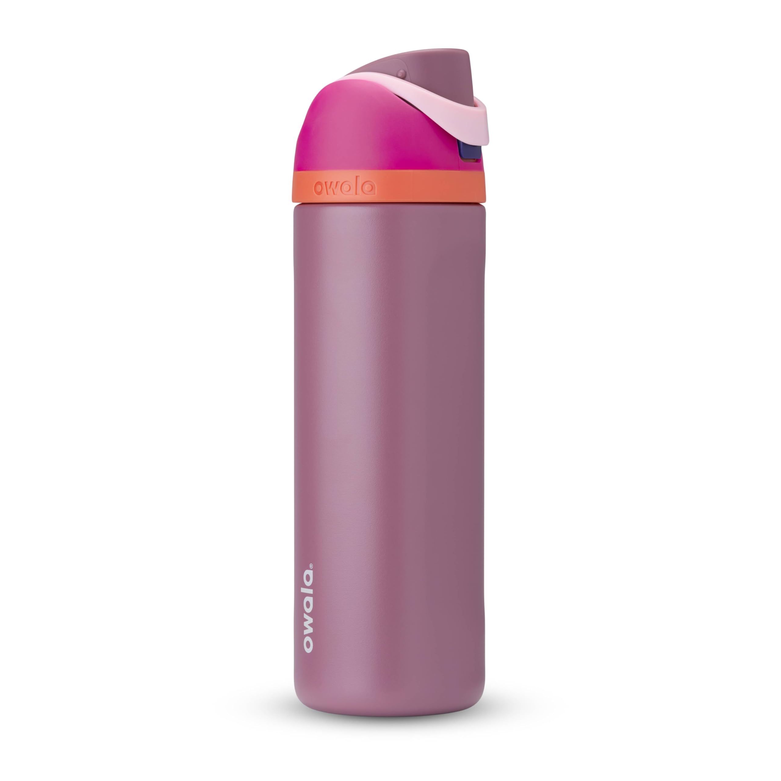 Owala FreeSip Insulated Stainless Steel Water Bottle with Straw, BPA-Free Sports Water Bottle, Great for Travel, 24 Oz, Very, Very Dark | Insulated, with Straw, for Sports, Travel, and School, BPA-Free
