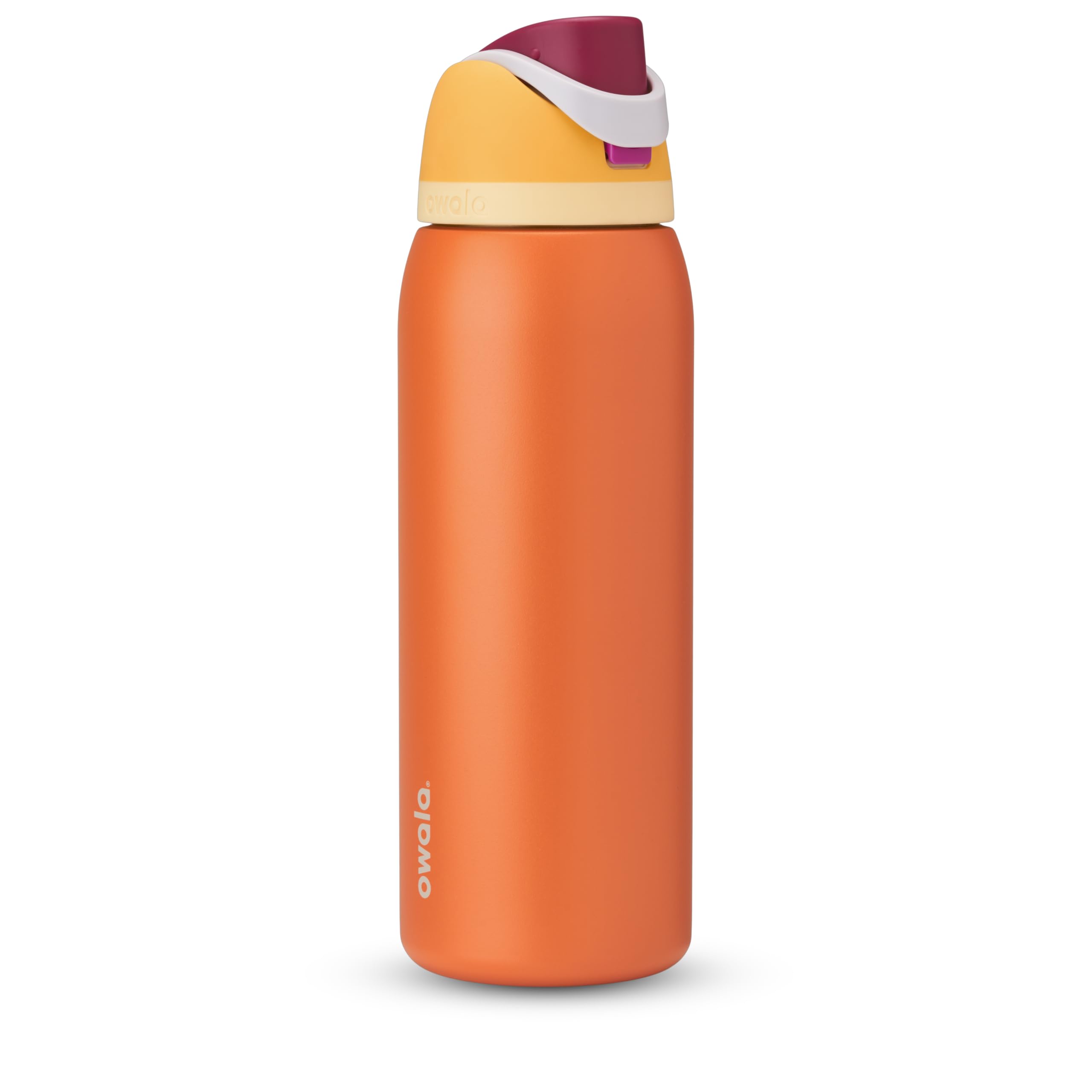 Owala FreeSip Insulated Stainless Steel Water Bottle with Straw, BPA-Free Sports Water Bottle, Great for Travel, 24 Oz, Black Cherry
