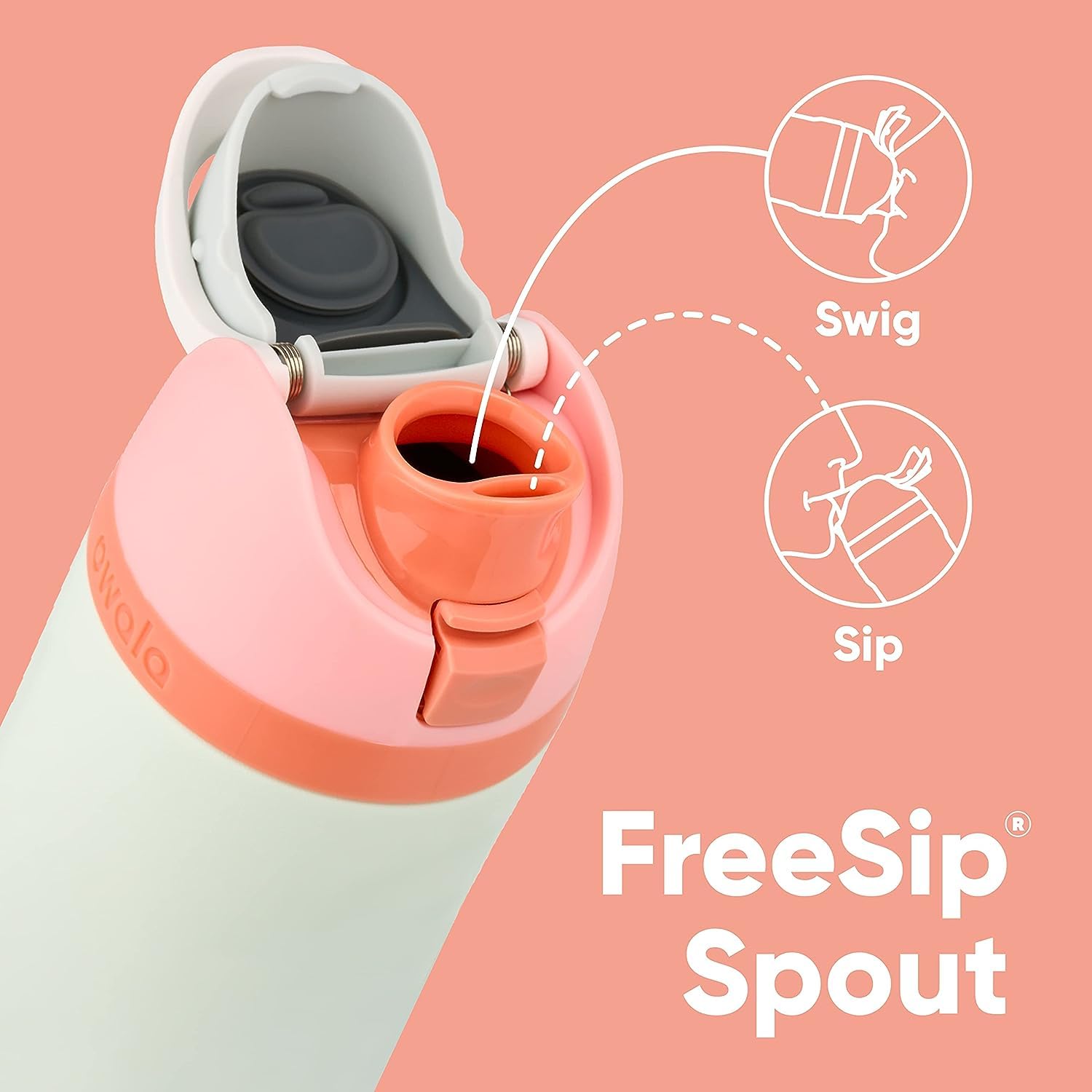 Owala FreeSip Insulated Stainless Steel Water Bottle with Straw, BPA-Free Sports Water Bottle, Great for Travel, 24 Oz, Black Cherry