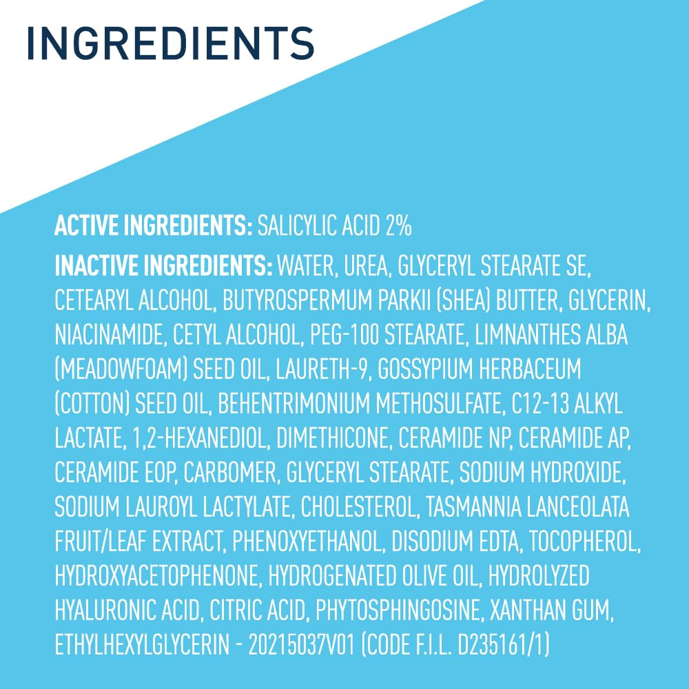 CeraVe Moisturizing Cream for Psoriasis Treatment, With Salicylic Acid for Dry Skin Itch Relief & Urea for Moisturizing, Fragrance Free & Allergy Tested, 8 Oz