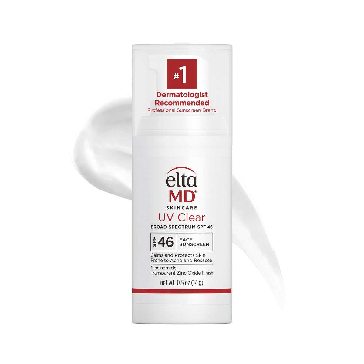 EltaMD UV Clear Face Sunscreen SPF 46, Oil-Free Sunscreen with Zinc Oxide, Dermatologist Recommended