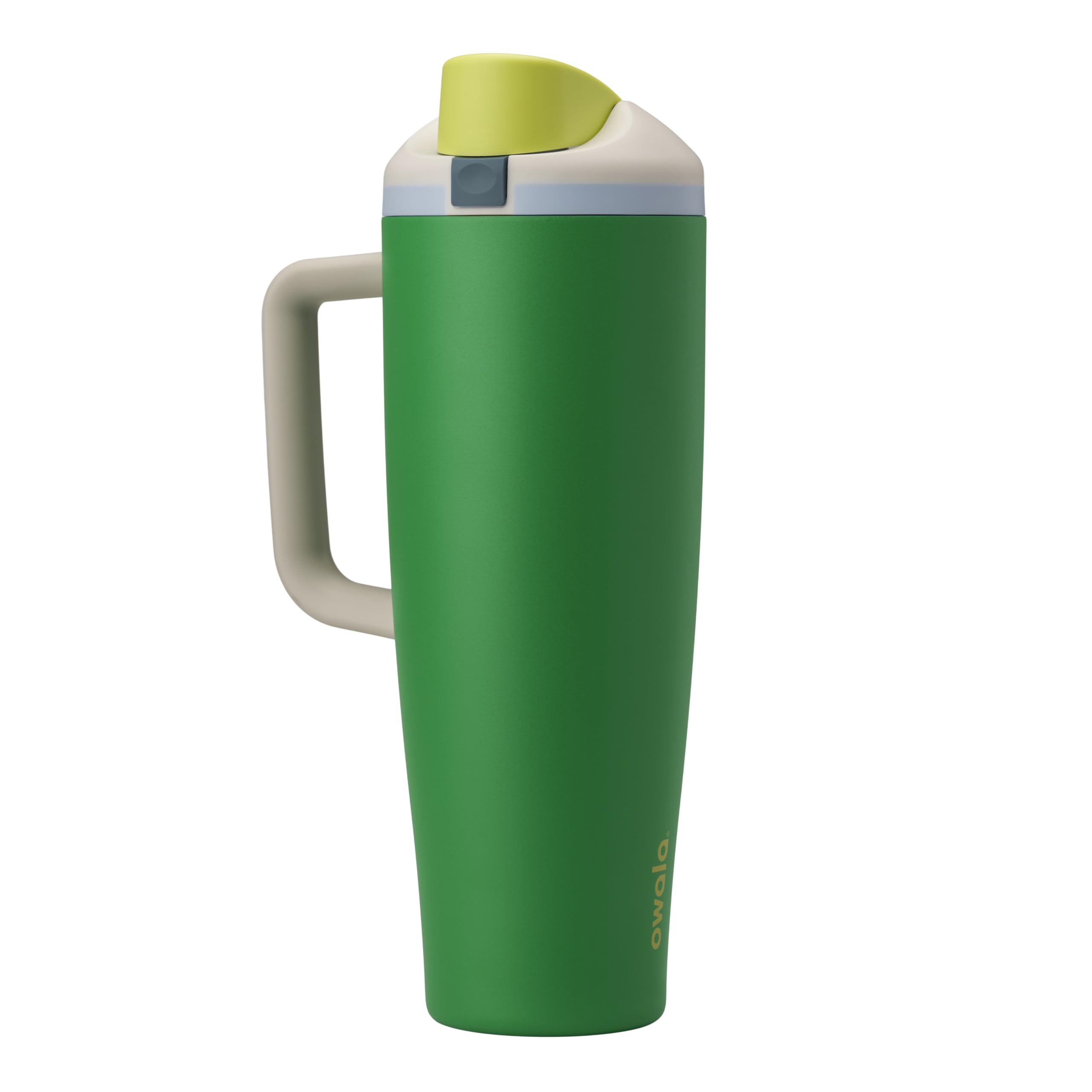 Owala FreeSip Tumbler Insulated Stainless Steel Water Bottle with Built-in Straw and Side Handle, For Travel, Work, School, and Sports, 40oz, BPA Free, Leak Proof, Iced Breeze