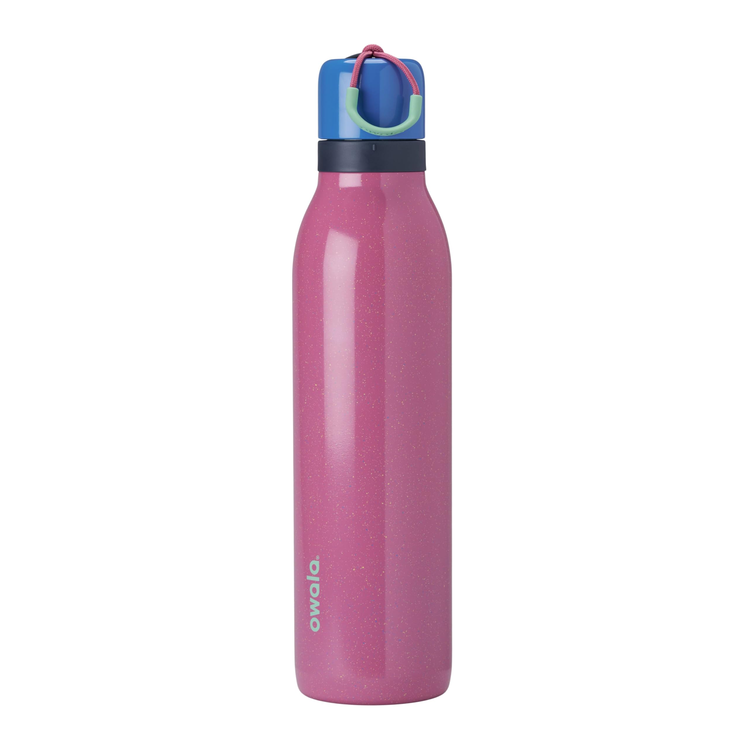 Owala FreeSip Twist Insulated Stainless Steel Water Bottle with Straw for Sports and Travel, BPA-Free, 24-oz, Black Cherry
