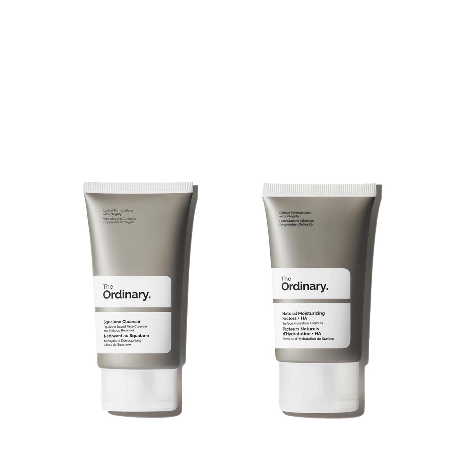 The Ordinary Skincare Essentials Travel Set: Squalane Cleanser & Natural Moisturizing Factors + HA (1.7oz & 1oz Travel Sizes)