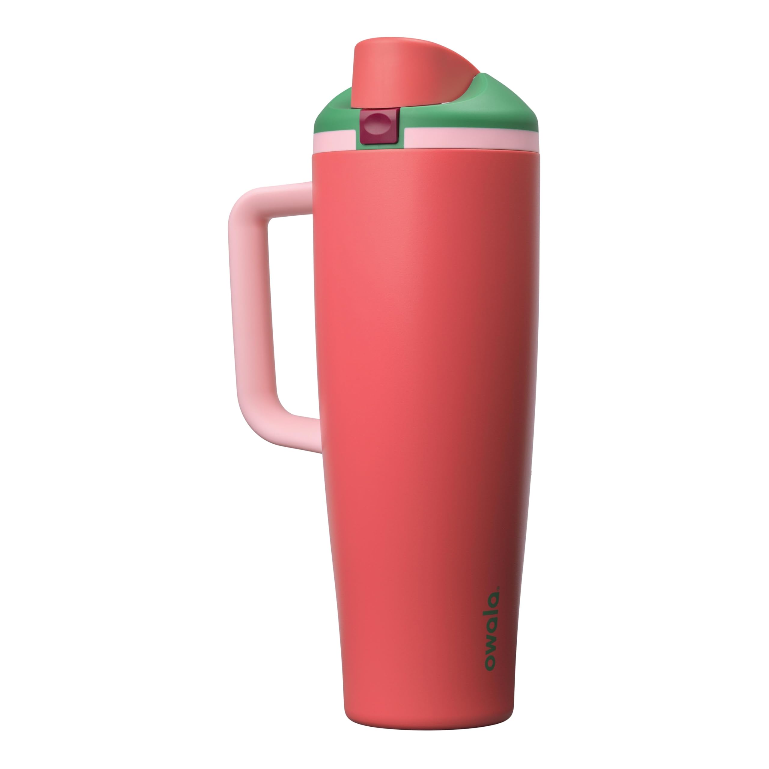Owala FreeSip Tumbler Insulated Stainless Steel Water Bottle with Built-in Straw and Side Handle, For Travel, Work, School, and Sports, 40oz, BPA Free, Leak Proof, Iced Breeze