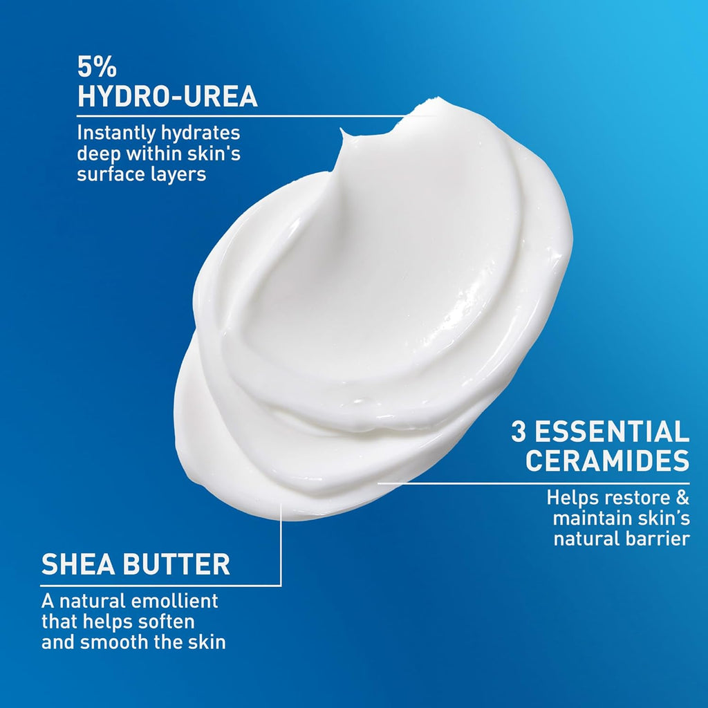 CeraVe Intensive Moisturizing Cream, Body Moisturizer With Shea Butter, 72H Hydration + Skin Barrier Repair, Fragrance-Free Body Lotion For Extremely Dry Skin, 19oz | Packaging May Vary