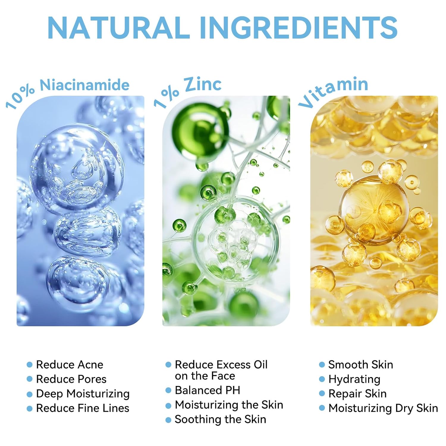 Niacinamide 10% + Zinc 1% Serum for Face – Oil Control, Acne, Pore Minimizer & Blemish Reduction – Lightweight, Non-Greasy Facial Serum, 30ml (1 Fl Oz) (1)