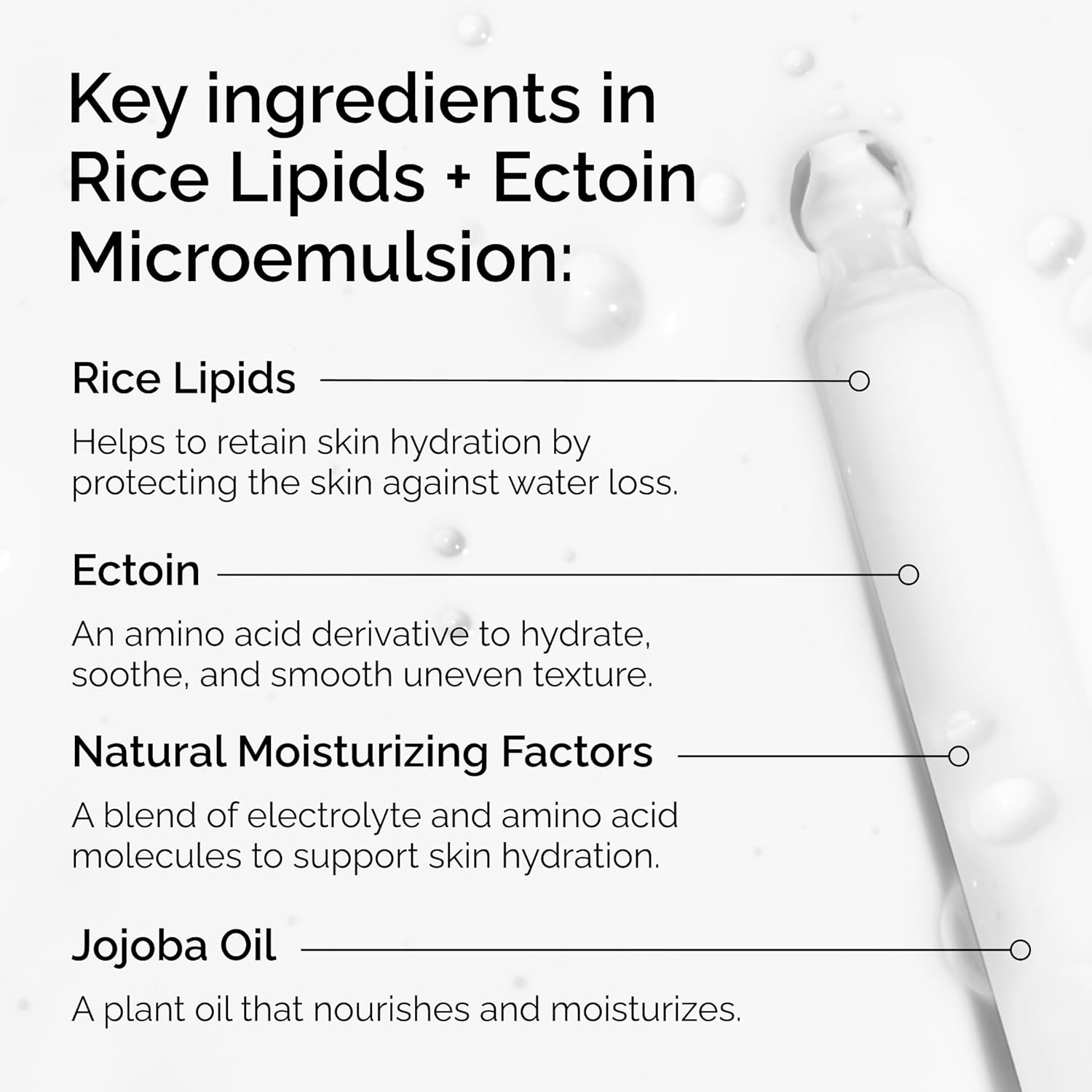 The Ordinary Rice Lipids + Ectoin Microemulsion Moisturizer for Dry Skin, Soothing Hydration, Barrier Repair, Reduced Redness