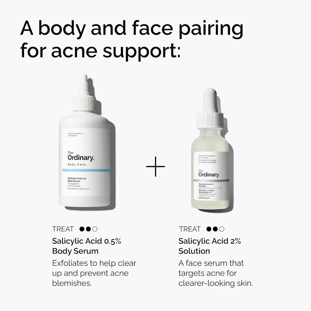The Ordinary Salicylic Acid 0.5% Body Serum, Exfoliating Treatment for Acne-Prone Skin, 8.1 Fl Oz