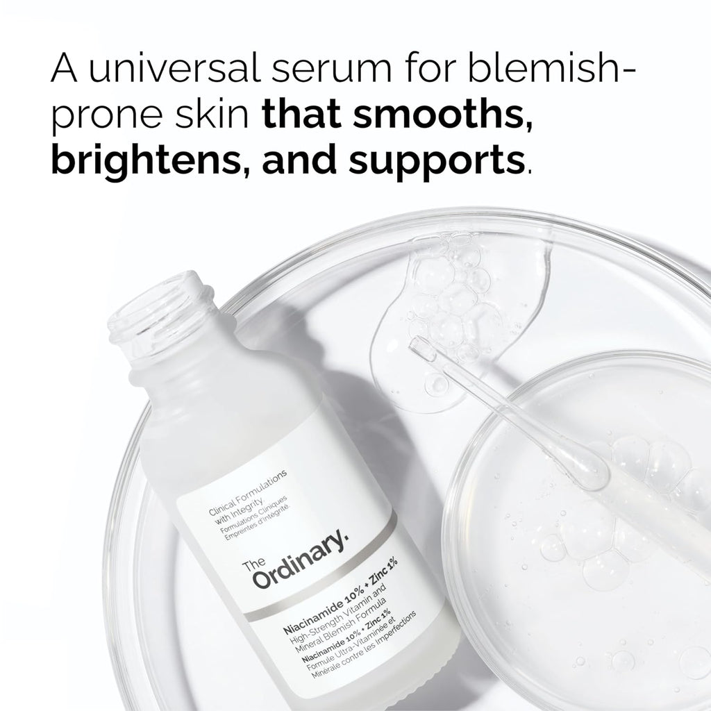The Ordinary Dull Skin Duo- Skin Care Bundle Set for Face & Eye-Niacinamide 10% + Zinc 1% 1 Fl Oz, Caffeine Solution 5% + EGCG 1 Fl Oz