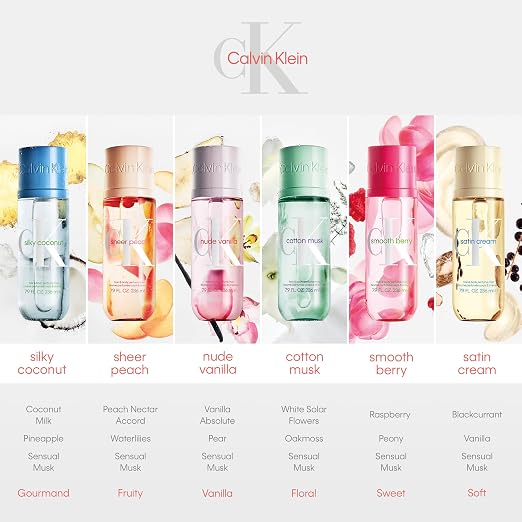 Calvin Klein Hair & Body Perfume Mists – Hydrating Fragrance for Women & Men – Refreshes Skin All Day – Gourmand, Fruity, Vanilla & Floral Scent Options