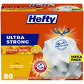 Hefty Ultra Strong Tall Kitchen Trash Bags, Lavender & Sweet Vanilla Scent, 13 Gallon, 80 Count